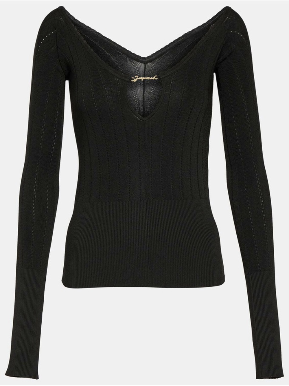 Jacquemus Le Haut Pralu logo ribbed-knit top